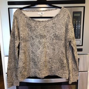 Amuse Society Nolita Animal Print LS Top Sz M